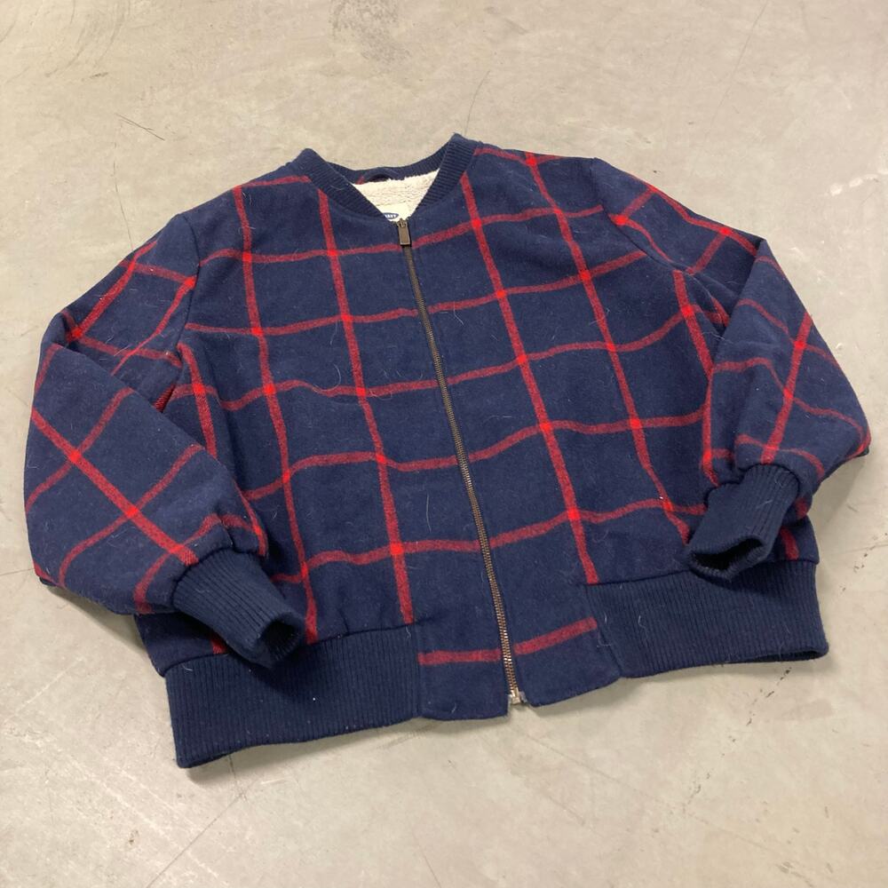 Vintage old navy flannel bomber Jacket